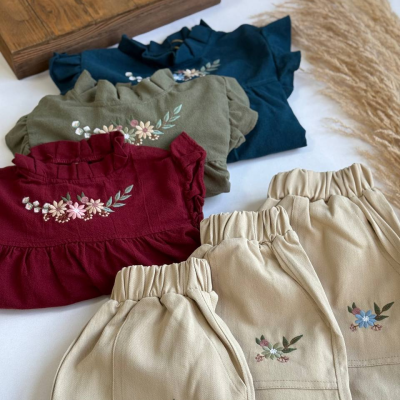 شومیز شلوار گلدوزی - نی نی لوس