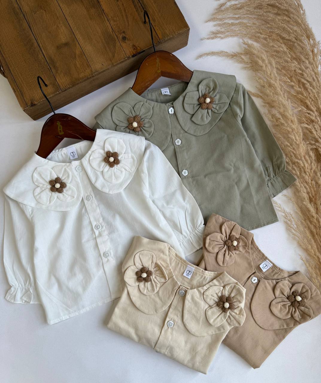 شومیز دو گل برجسته - نی نی لوس