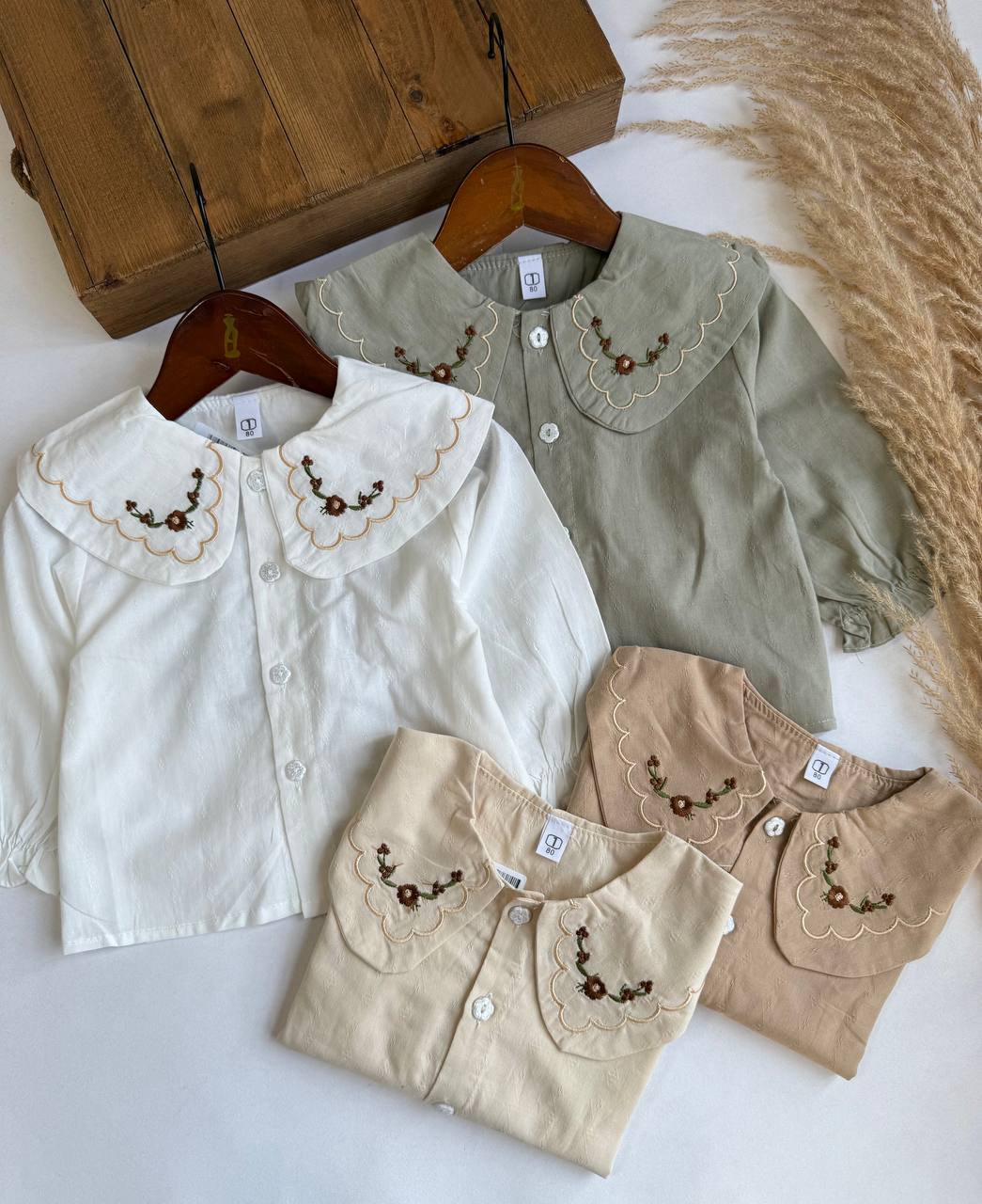 شومیز یقه ب ب گلدوزی - نی نی لوس