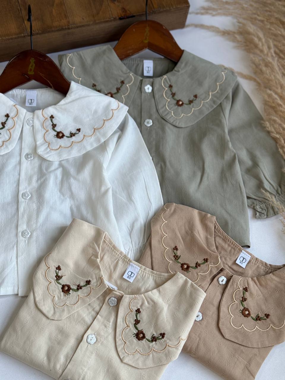 شومیز یقه ب ب گلدوزی - نی نی لوس