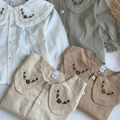 شومیز یقه ب ب گلدوزی - نی نی لوس