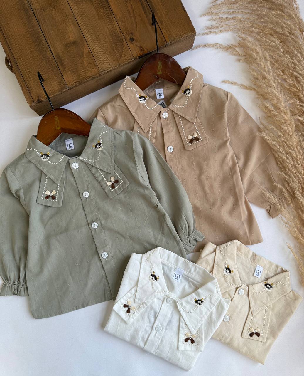 شومیز یقه گلدوزی - نی نی لوس