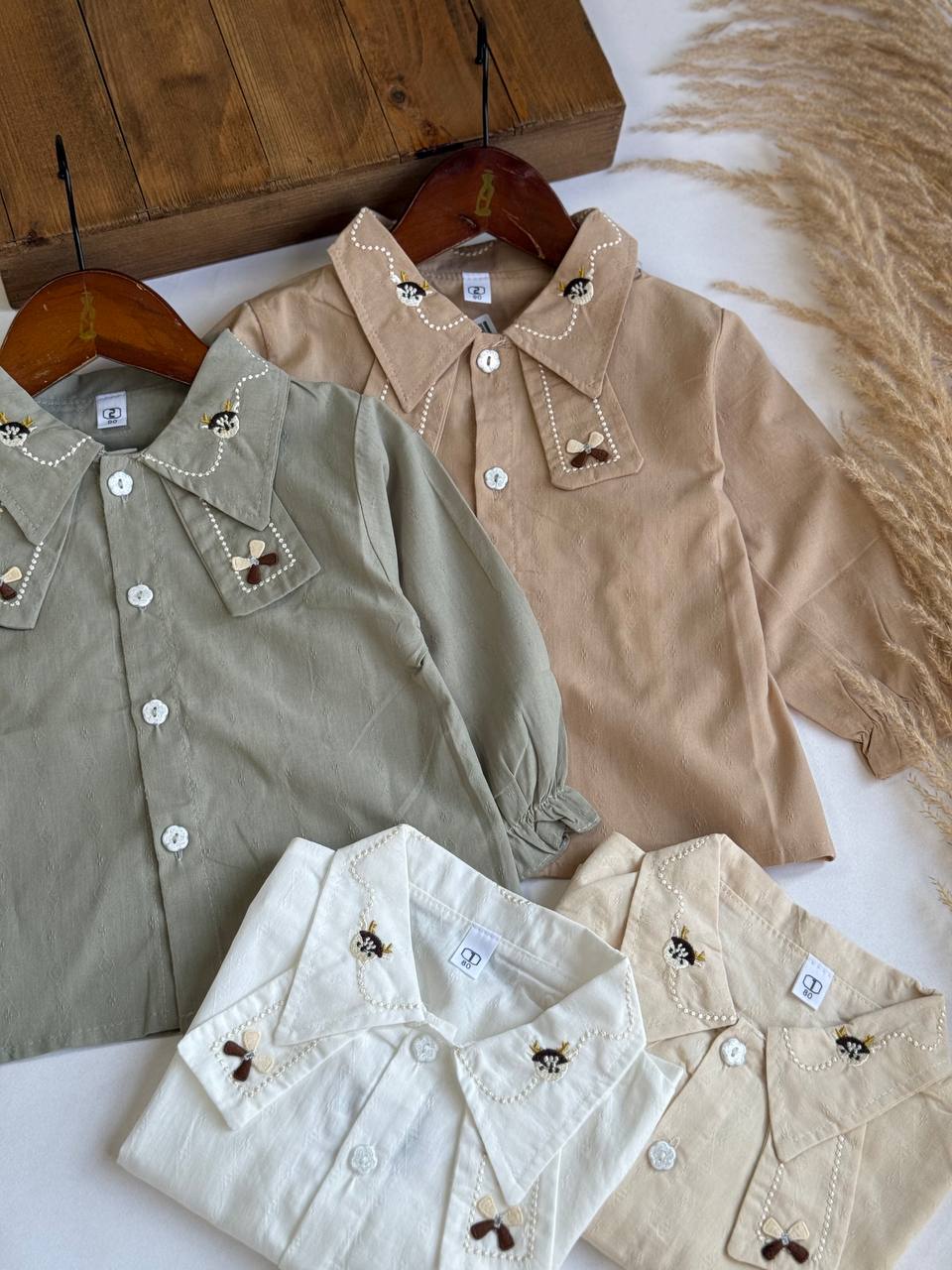 شومیز یقه گلدوزی - نی نی لوس