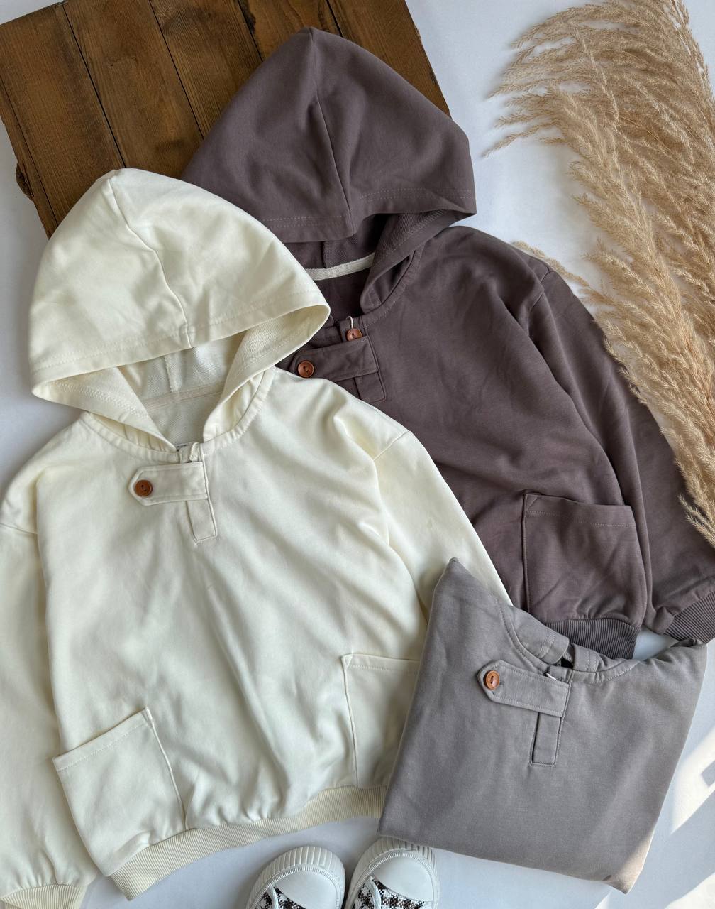 هودی یقه دکمه - نی نی لوس