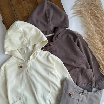 هودی یقه دکمه - نی نی لوس