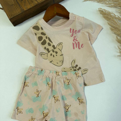 تیشرت شلوارک زرافه - نی نی لوس