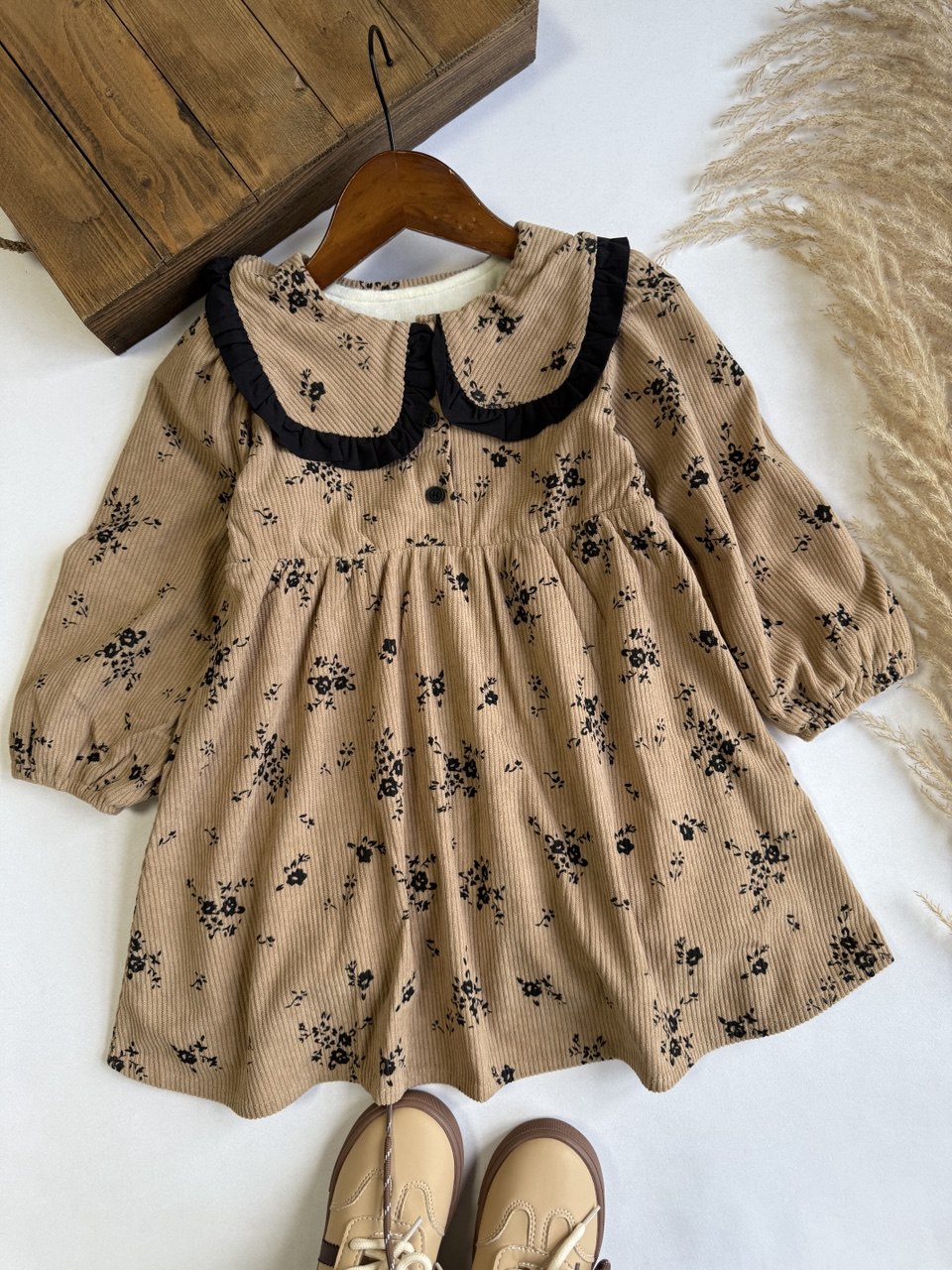 پیراهن کبریتی یقه ب ب - نی نی لوس