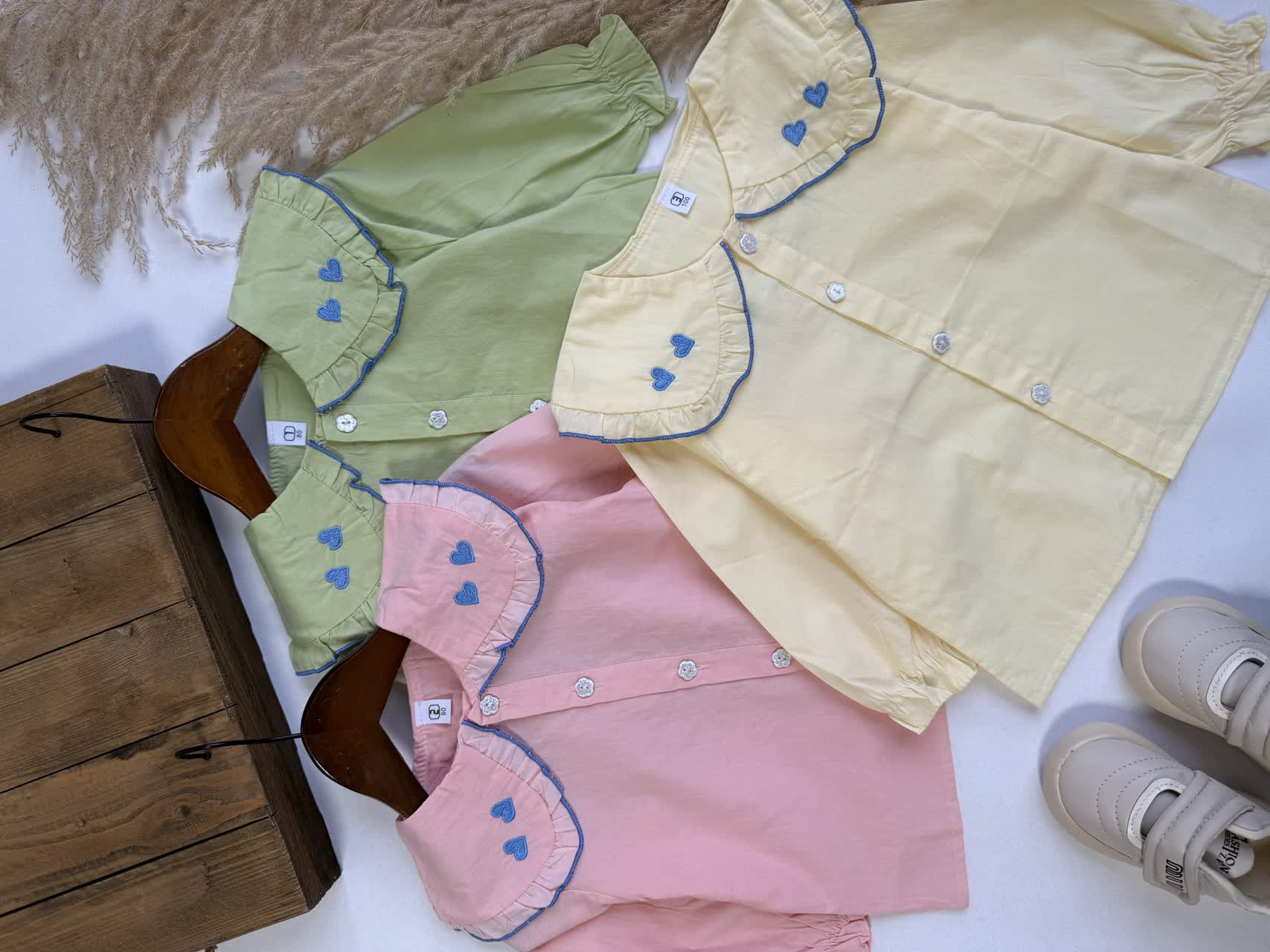 شومیز یقه ب ب قلبی - نی نی لوس