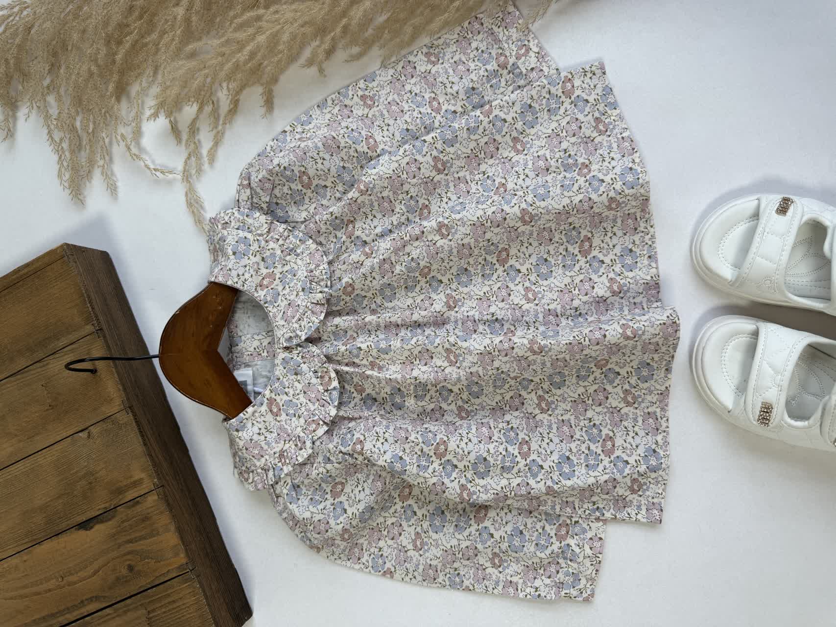 شومیز یقه ب ب شکوفه - نی نی لوس