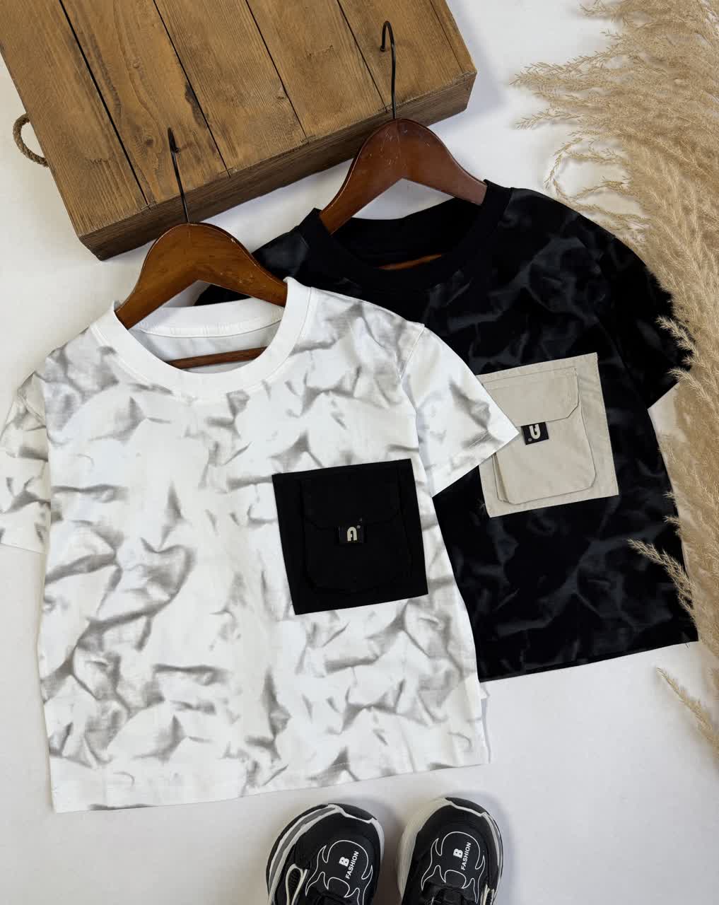 تیشرت ابر و بادی جیبدار - نی نی لوس