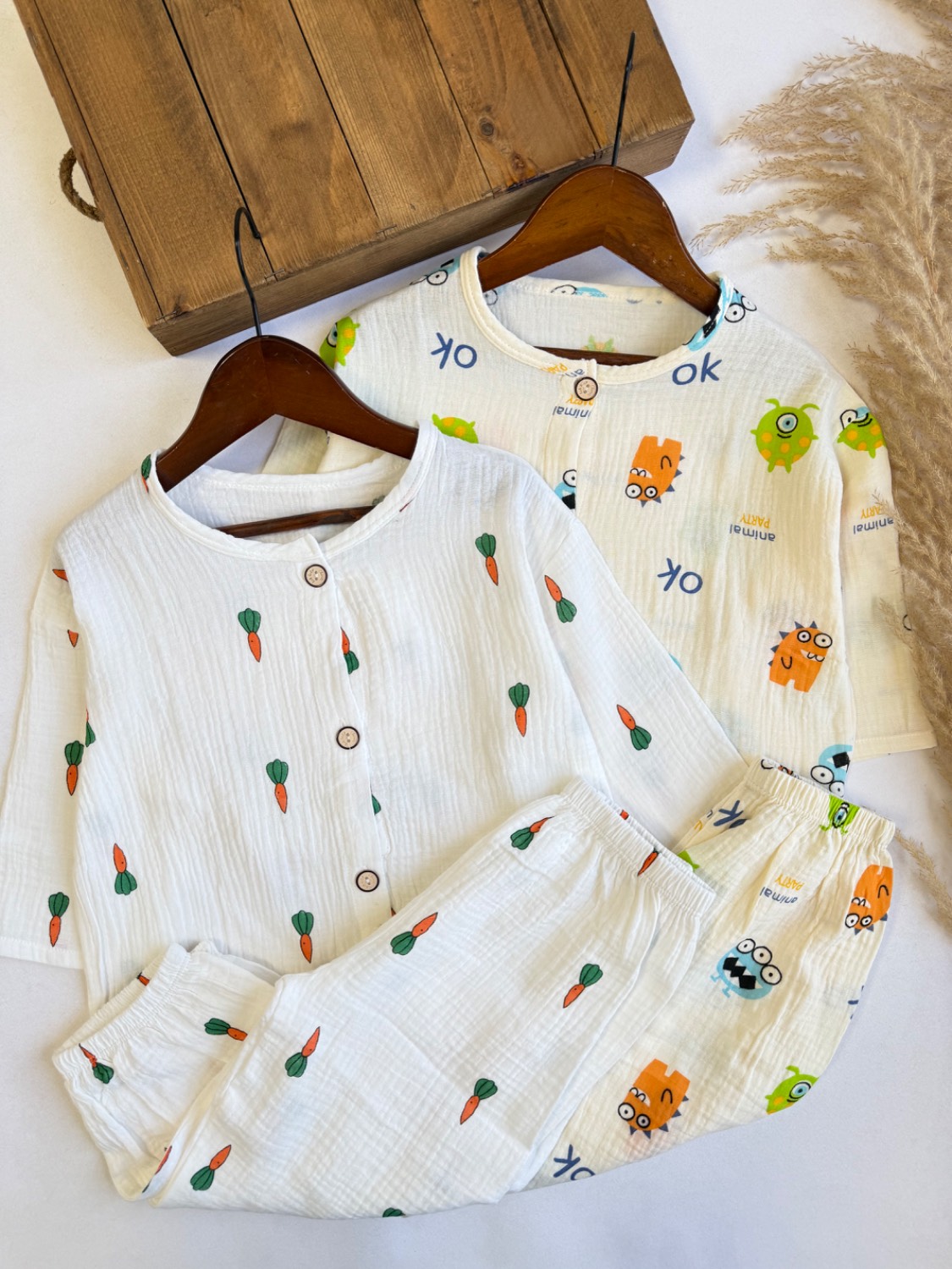 بلوز شلوار میکروب و هویج - نی نی لوس