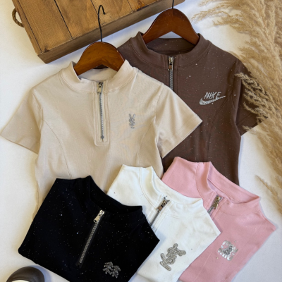 تیشرت نیم زیپ شاین - نی نی لوس