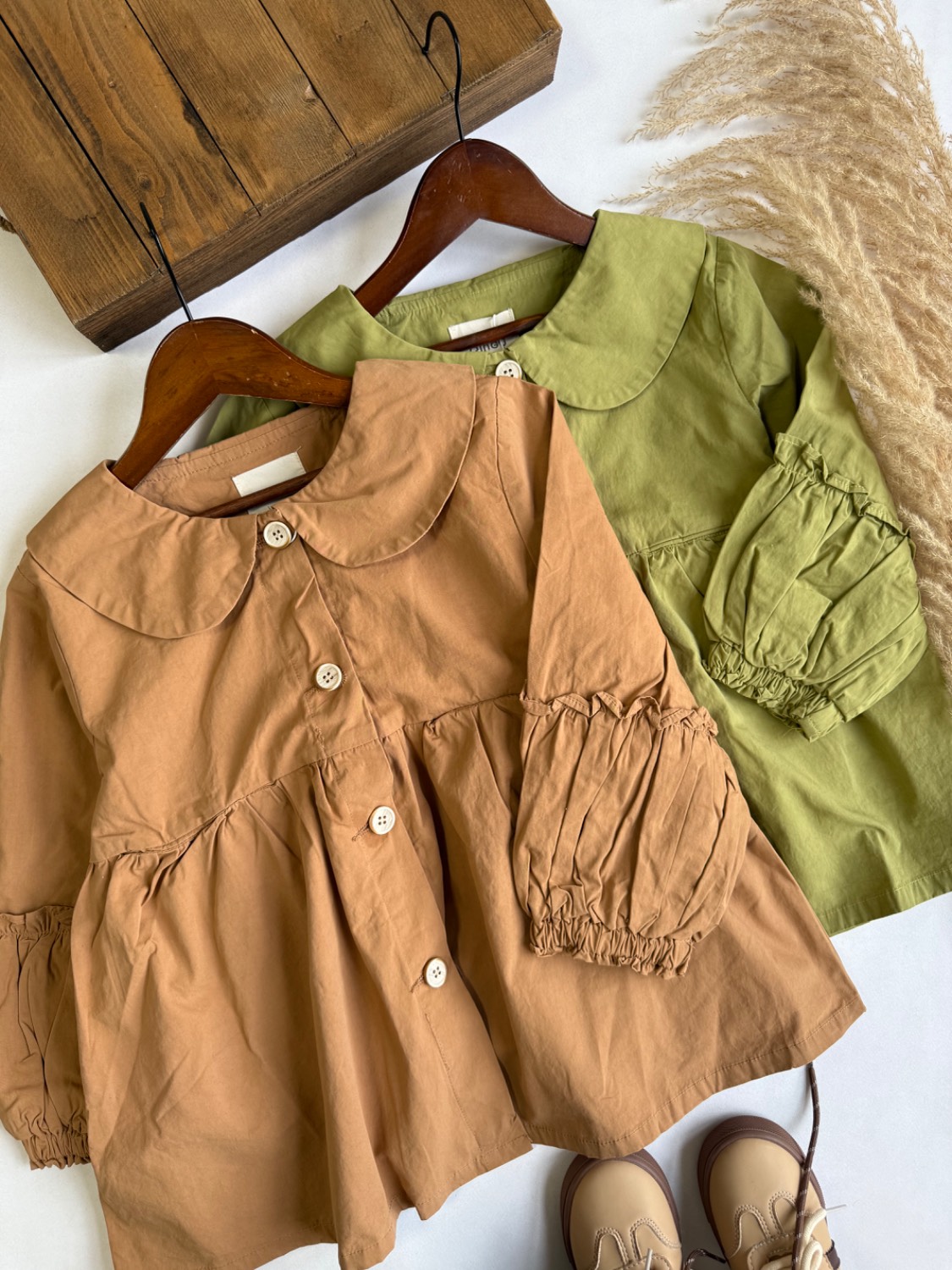 کت کتان یقه ب ب - نی نی لوس