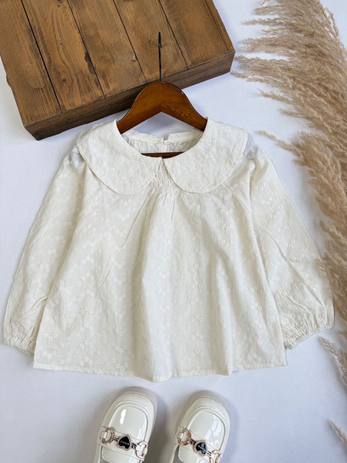 پیراهن گیپور یقه ب ب - نی نی لوس