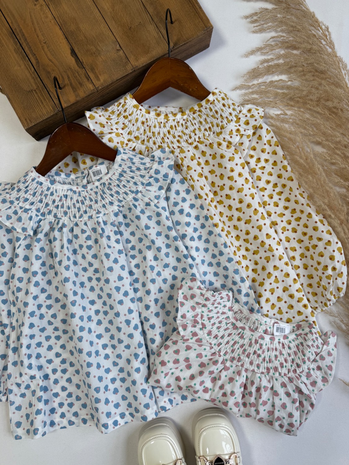 پیراهن قلب های رنگی - نی نی لوس