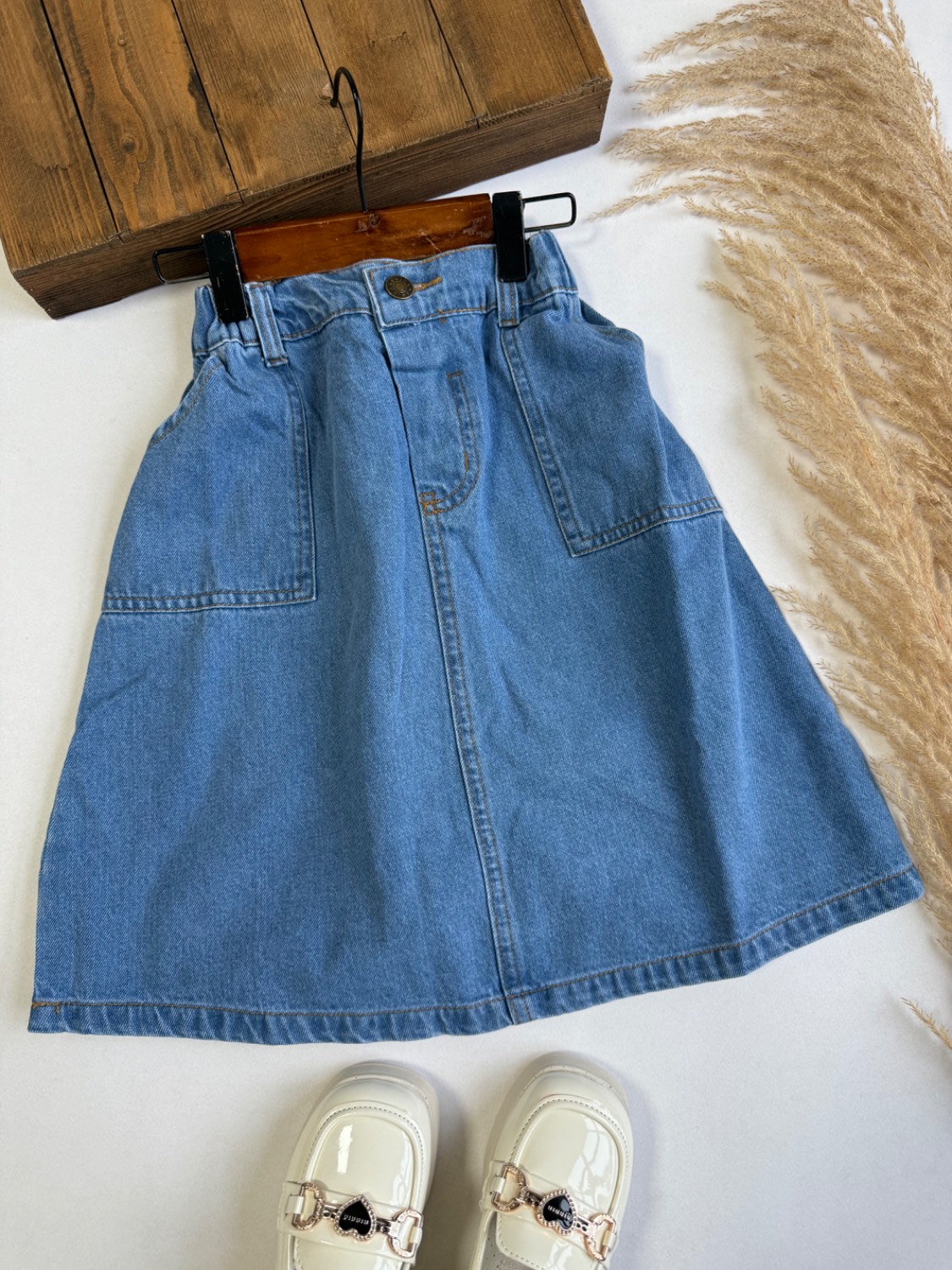 دامن جین دو جیب - نی نی لوس