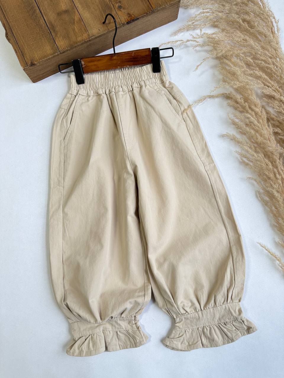 شلوار کتان پایین چین - نی نی لوس